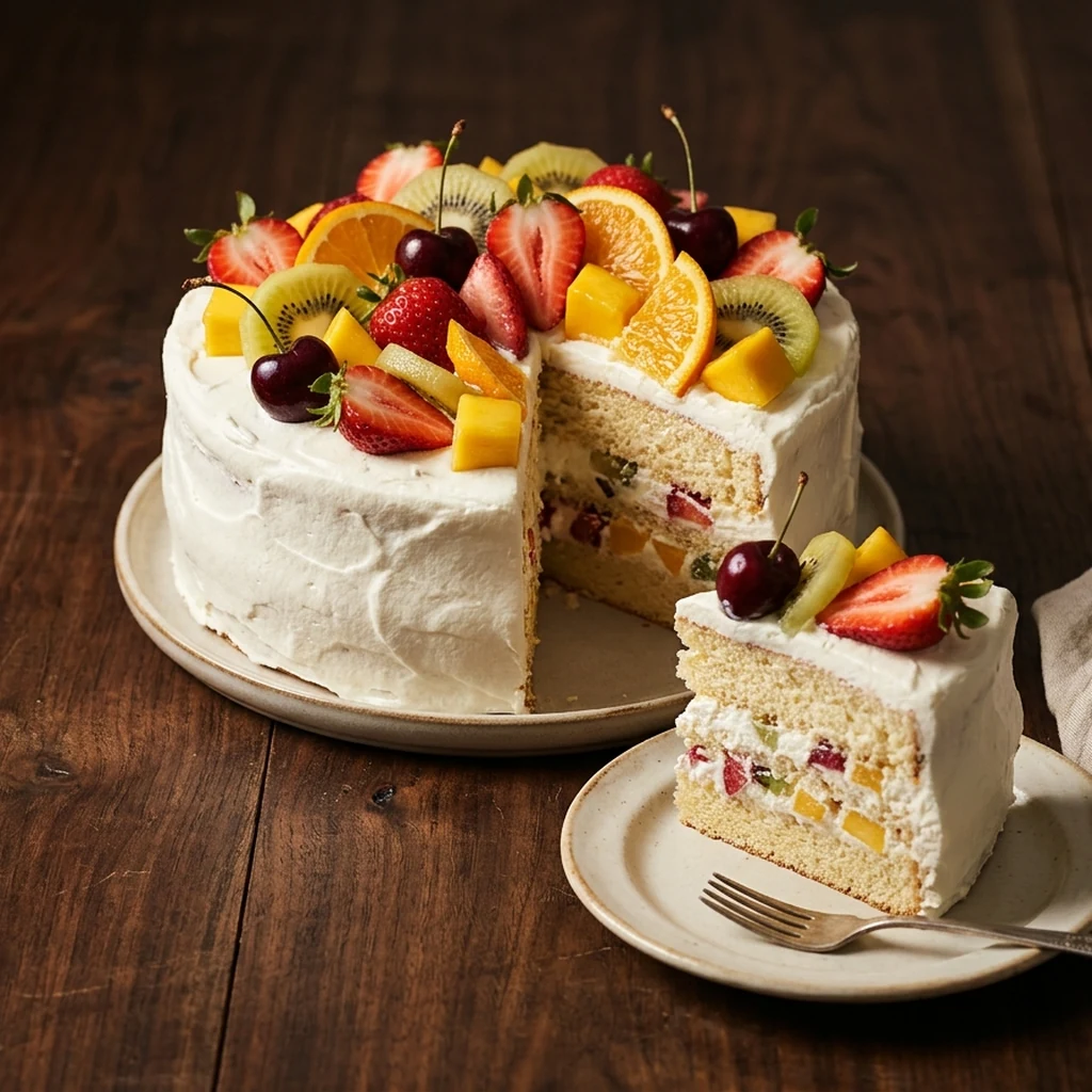 AI-generated illustration of Fruit Cake from Sherien Mehal